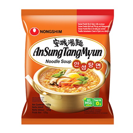 

HALAL Nongshim AnSungTangMyun Noodle Soup 125gr - Miso Kuah Rasa Pedas - Made In Korea