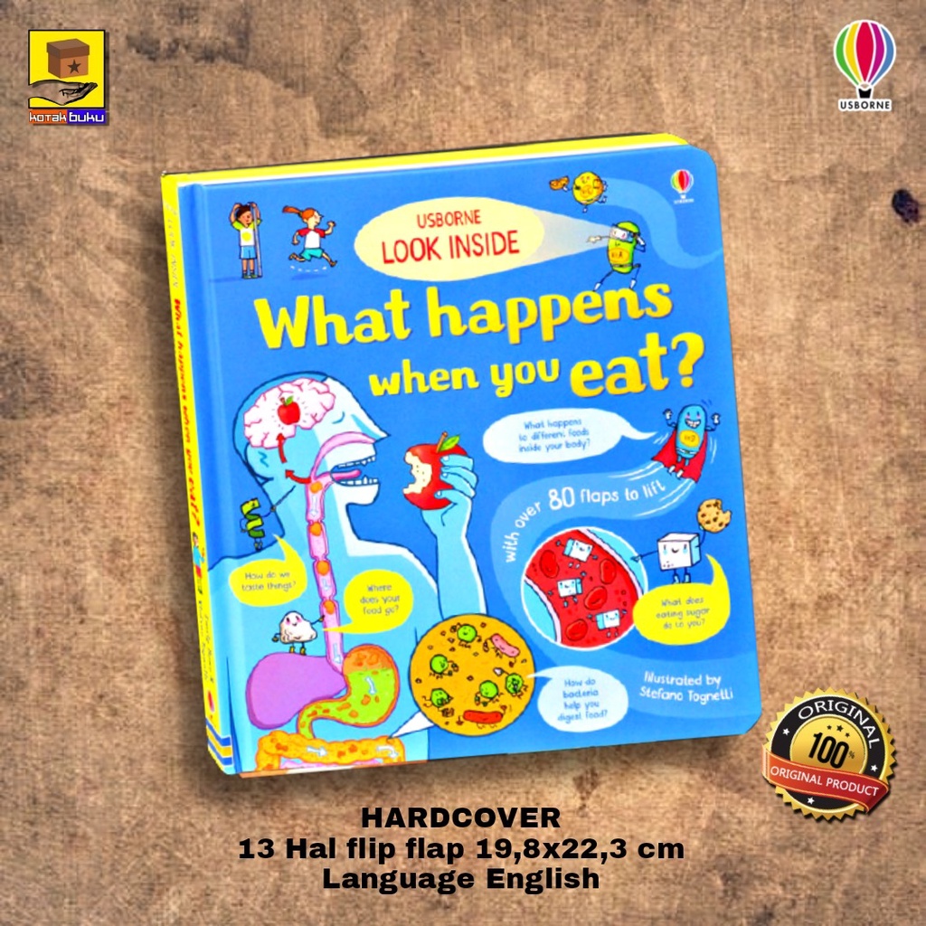 USBORNE BOOK / Buku Aktivitas Tubuh  / Buku Aktivitas Anak / Buku Anak / Look Inside What Happens Wh