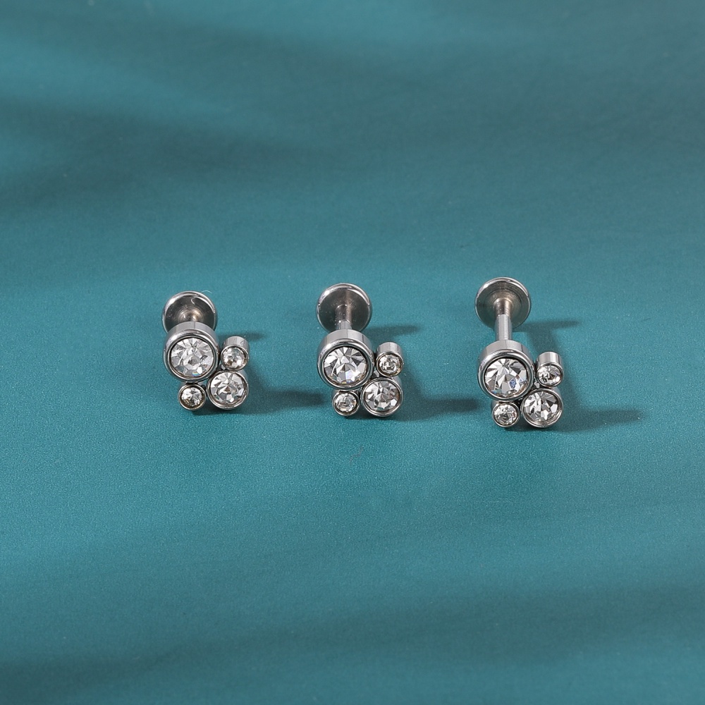 4-5pcs / Lot Anting Tindik Bibir / Telinga Bentuk Hati / Bintang Bahan Stainless Steel