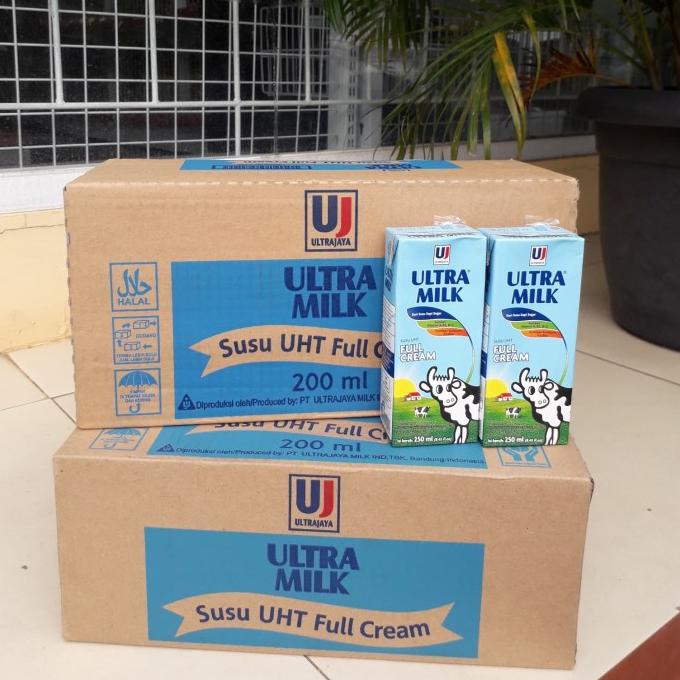 

(BISA COD) susu Ultra Milk rasa full cream ukuran 200 ml isi 24 PCS KOMPLIT Kode 1086