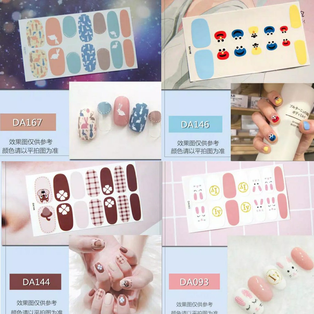 Nail Sticker Motif Stiker Kuku Nail Art Stiker Mode 1