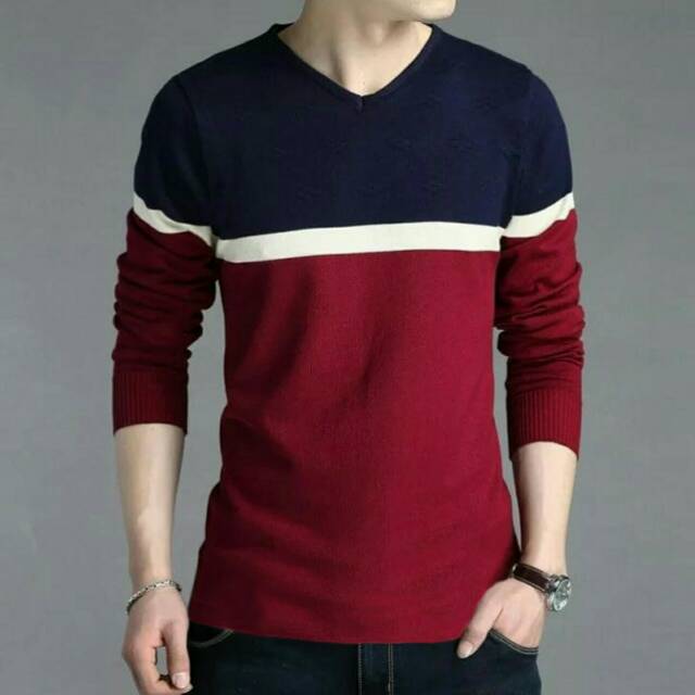 Kaos pria distro kaos pria keren Kaos pria lengan panjang Baju kaos lengan panjang pria