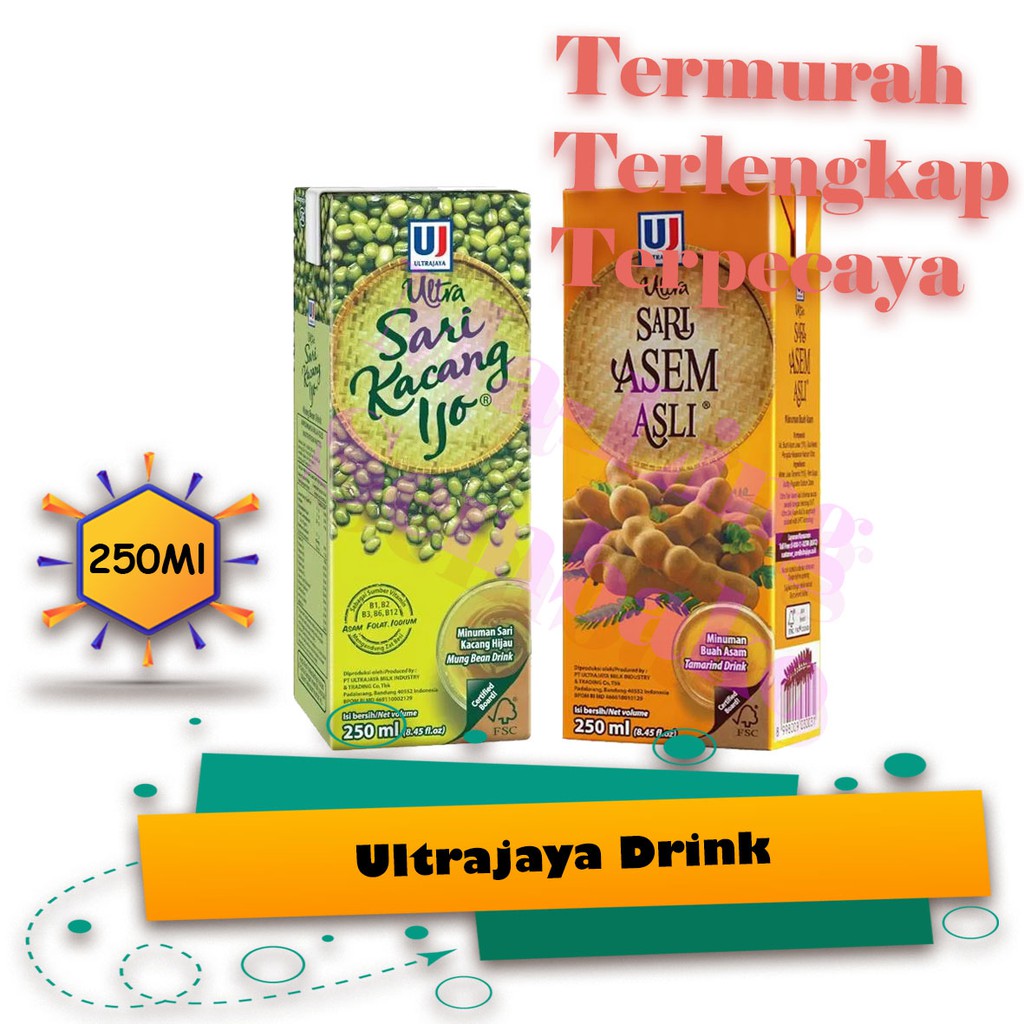 

ULTRA JUICE KACANG HIJAU & ULTRA SARI ASAM ASLI 250ML, Minuman, Sari Kacang Hijau, Sari Asem