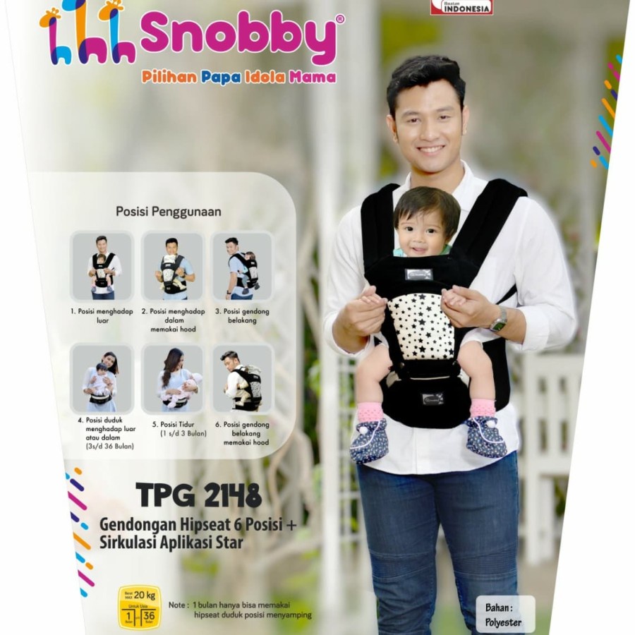 Gendongan Bayi Hipseat Snobby/Cintaka/Baby scots