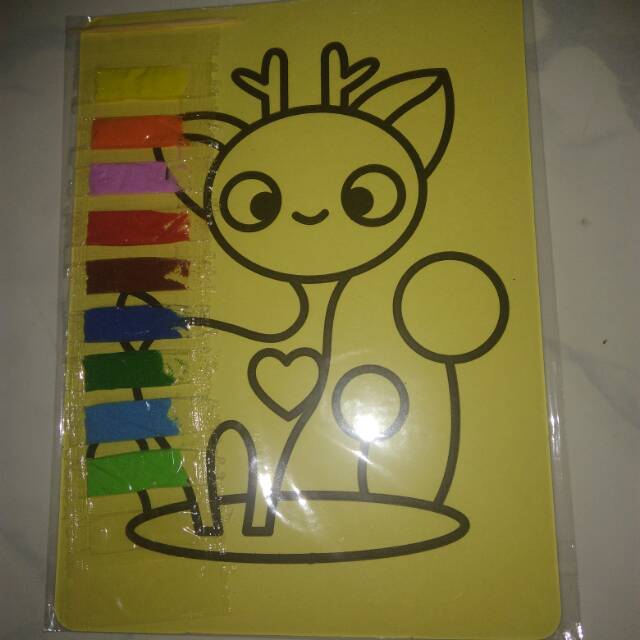 Mainan edukasi Mewarnai pasir warna warni jumbo