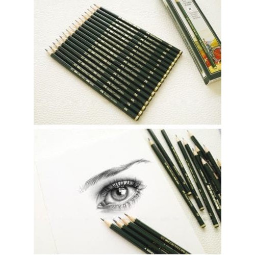 FABERCASTELL FABER-CASTELL 9000 graphite Pencils 3B 1Pack / 12 Pcs