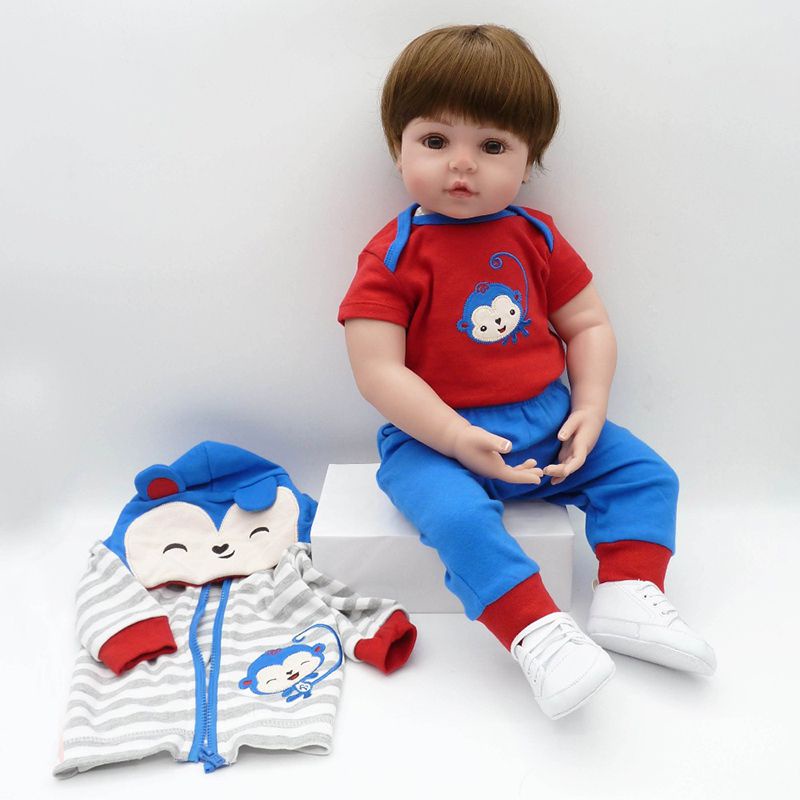 Reborn Toddler Boy Soft Bebe Doll Toy For Girls Birthday Bedtime Gift