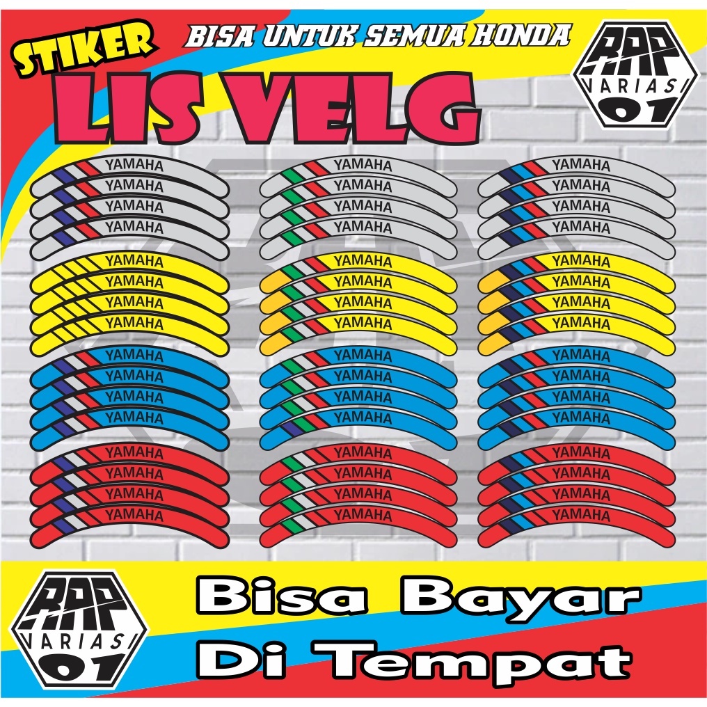 stiker LIS VELG all motor(stiker cutting buat velg)