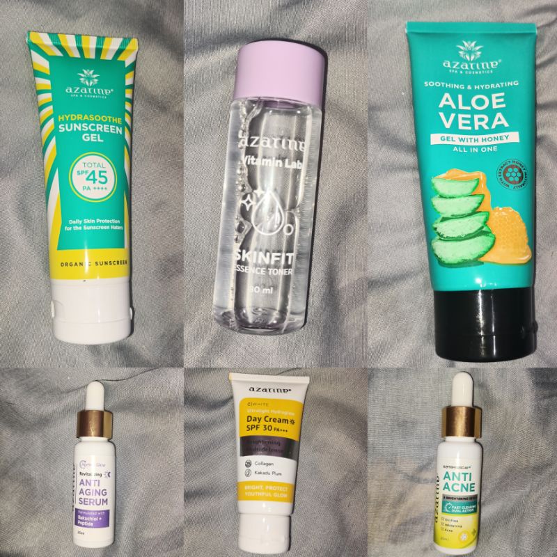 PRELOVED AZARINE HYDRASOOTHE SUNSCREEN GEL,Vitamin Lab Skinfit Essence Toner,Soothing & Hydrating Al