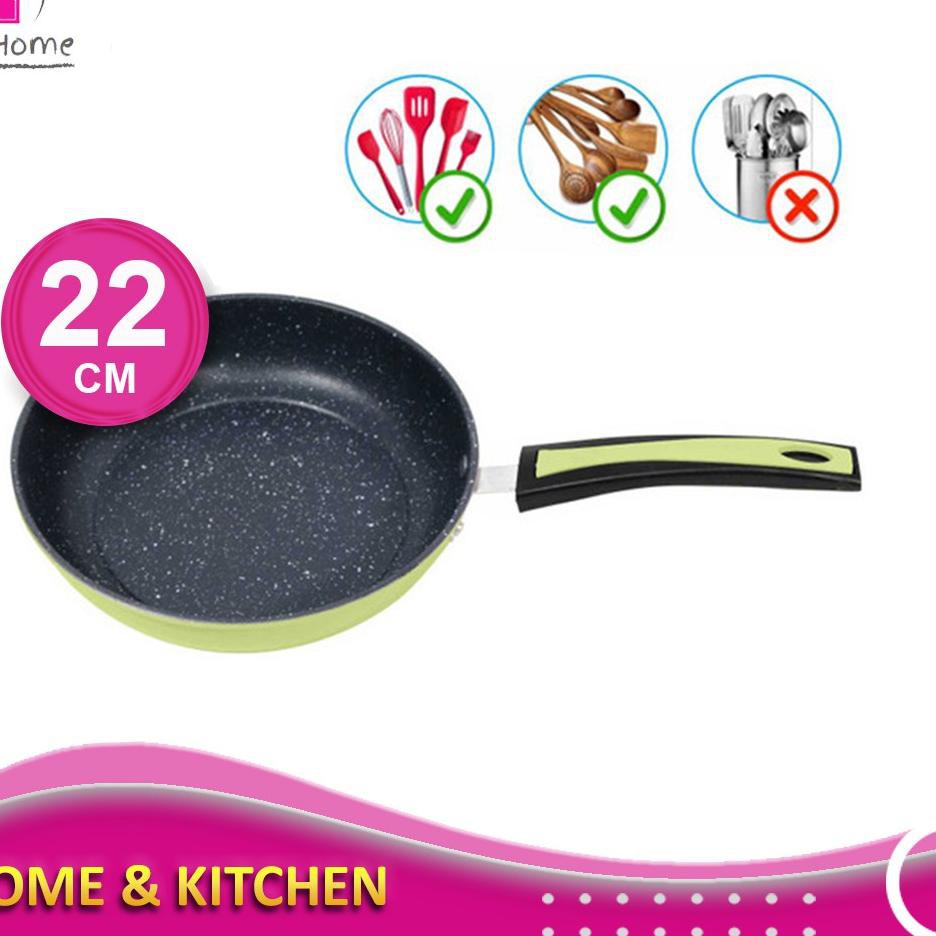 10.10 Wajan Teflon Keramik Anti Lengket 22CM / Penggorengan Teplon Fry Pan Frypan Keramik Anti Leng