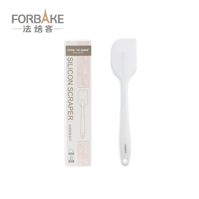 forbake white small spatula 21cm tanpa sambungan tahan panas