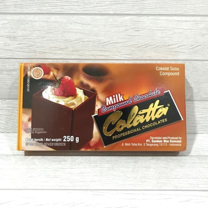 

Ht62D Coklat Batangan Compound Colatta Dark Milk White Strawberry 250 Gram - White Chocolate