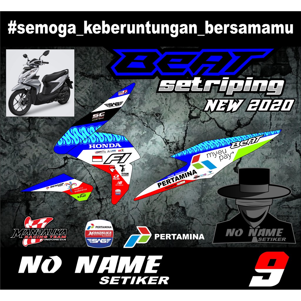 Striping Beat 2020 mandalika racing team (9) Beat Street Fi