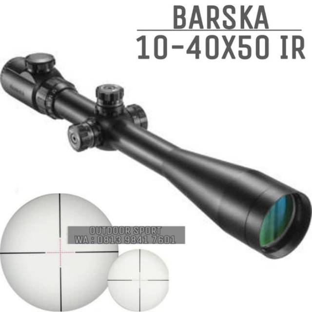 Telescope Barska 10-40X50 SFIR Mildot Tube 30 Riflescope Hunting - Teleskop Rusia Barska