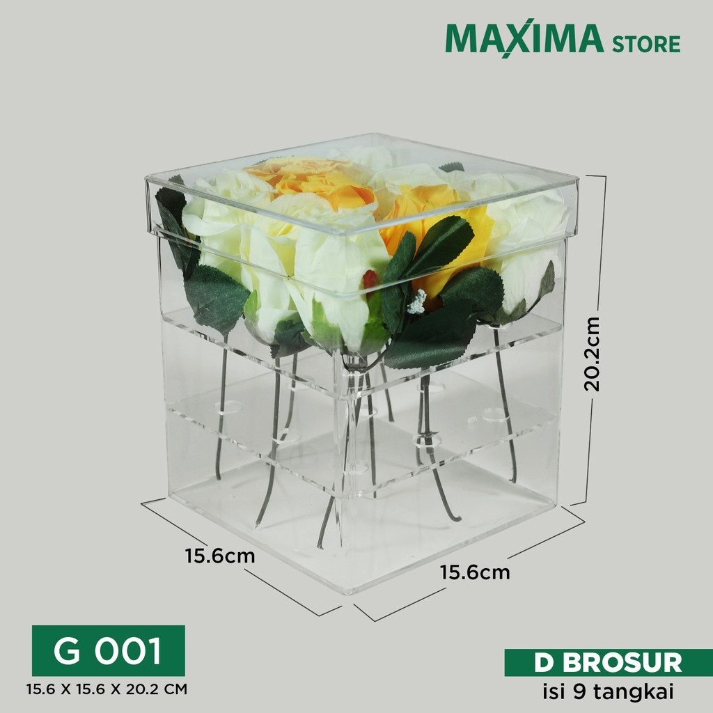 tempat bunga akrilik / akrilik display bunga / akrilik murah