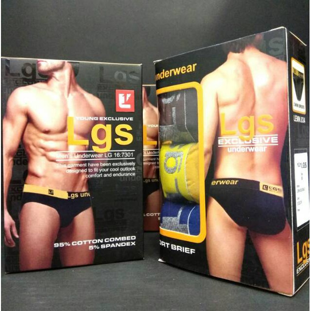 Celana Dalam Pria LGS 834 ISI 3 PCS | Brief Exclusive