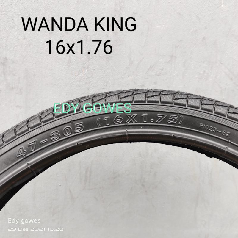ban luar sepeda ukuran 16 ban luar Wanda king 16 x 1.75 ban luar kingland 16x1.75-2