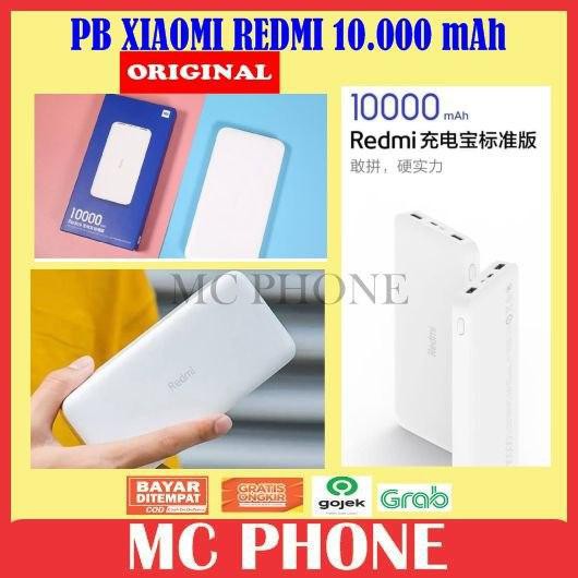 POWER BANK REDMI XIAOMI 10000MAH ORIGINAL POWERBANK 2 USB FAST CHARGER