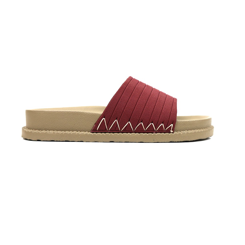 Sandal Jelly Velonesia Sandal Wedges Wanita Platform Birken Korea Style Leona Series - Bella-Bella Maroon