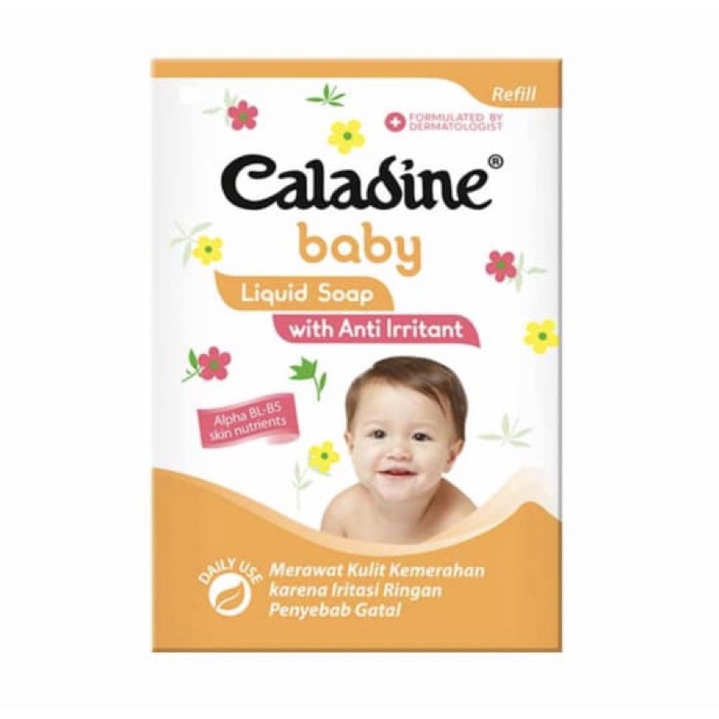 Caladine baby liquid soap pouch 210 ml refill