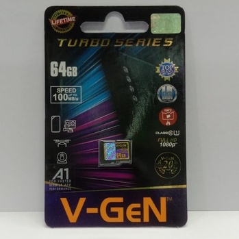 V-gen Micro SD Vgen 64GB Class 10 TURBO SERIES Memory Card HP 64 GB NA