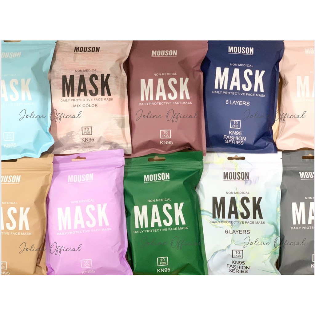 Masker KN95 Mouson Face Mask 5ply / 6ply EARLOOP Isi 10pcs Masker KN 95 Mouson Disposable Face Mask 5 LAPIS  isi 10pcs