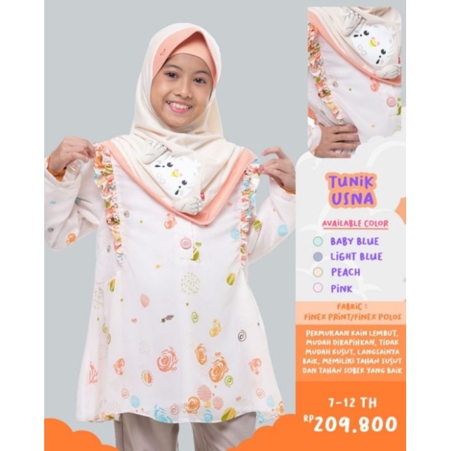 Tunik Anak Usna Usia 7-12 Tahun