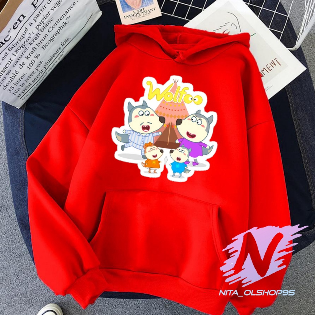 HOODIE WOLFOO ANIAMASI SWEATER ANAK WOLFO