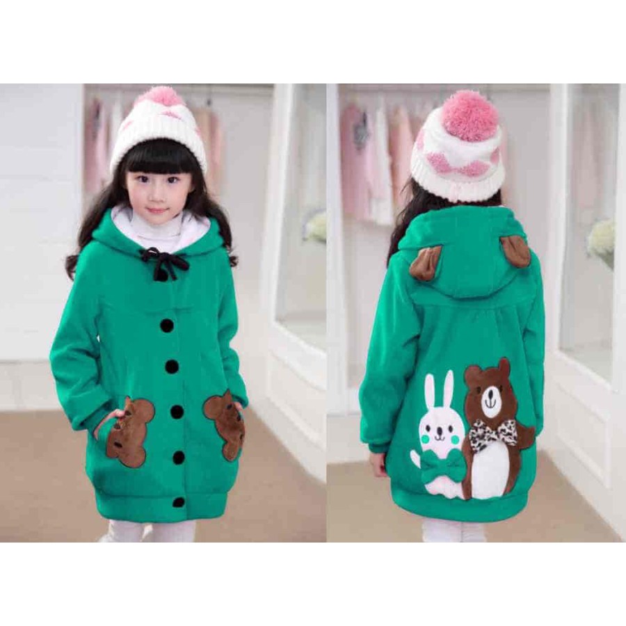 FMJ 280 Jaket Hoodie Kid Funny Tosca Pakaian Anak Perempuan Wanita Cewek Babyterry Lucu Cantik Bear