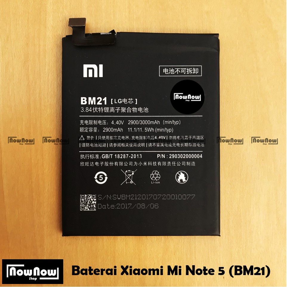 Baterai XiaoMi Mi Note 5 - Mi Note 5 Bamboo BM21 Original Batre Batrai Battery HP BM 21 Redmi Bambu