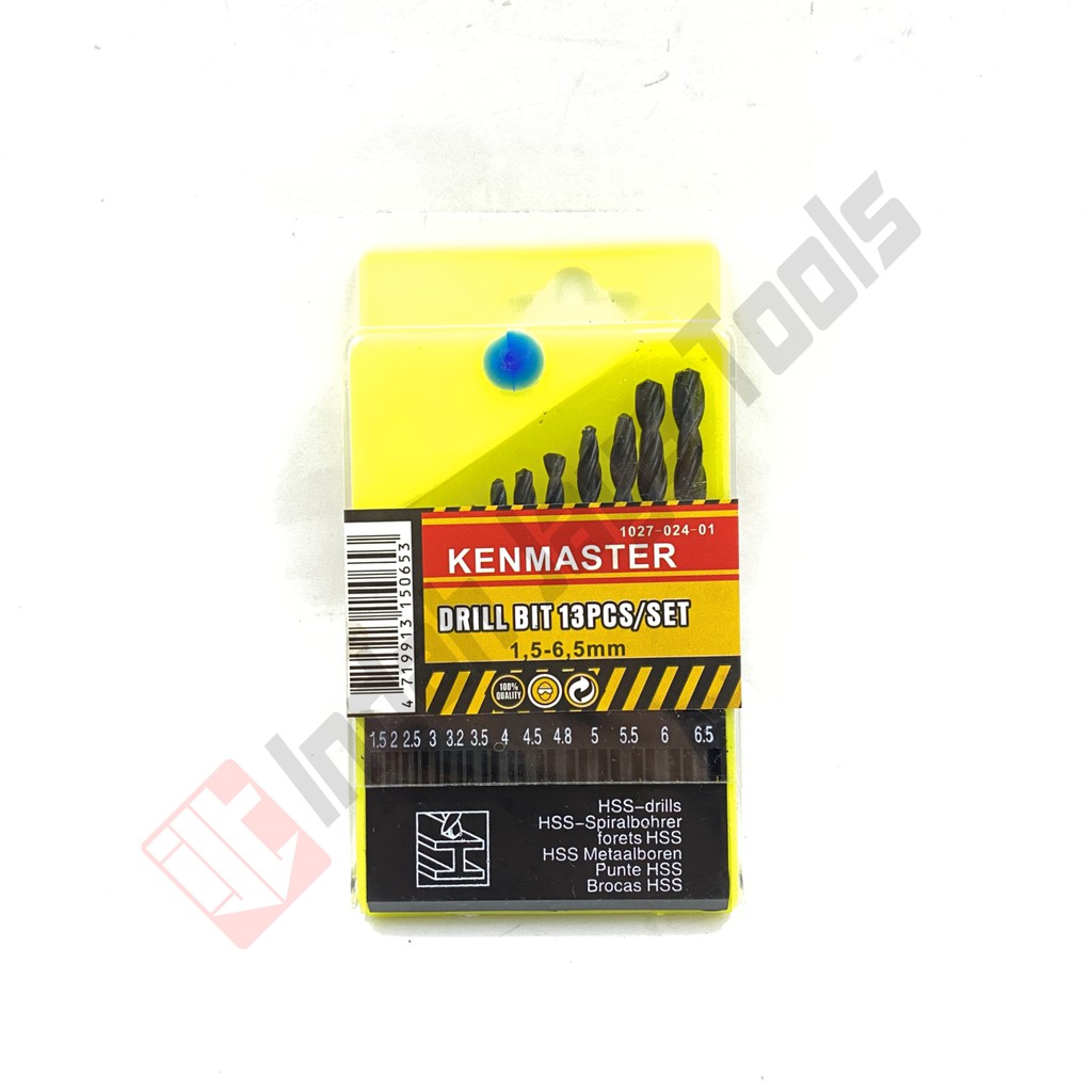 KENMASTER Mata Bor Besi Set 13 Pcs - Drill Bit Set