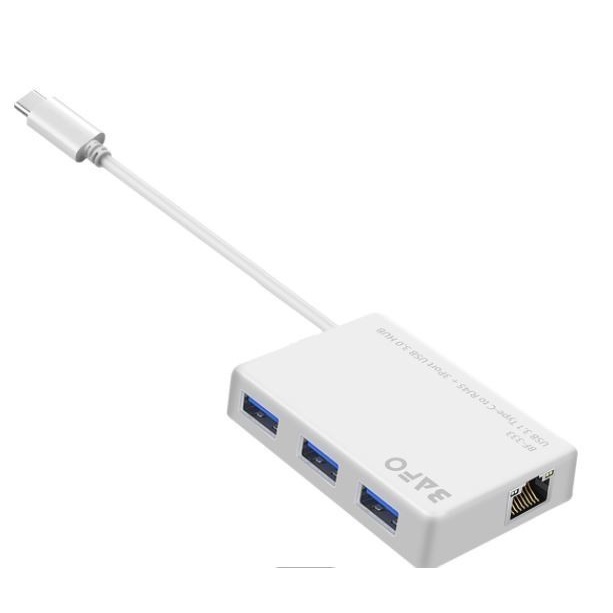 Bafo USB Type C SC To Gigabit LAN + USB HUB 3Port USB 3.0 - BF-333