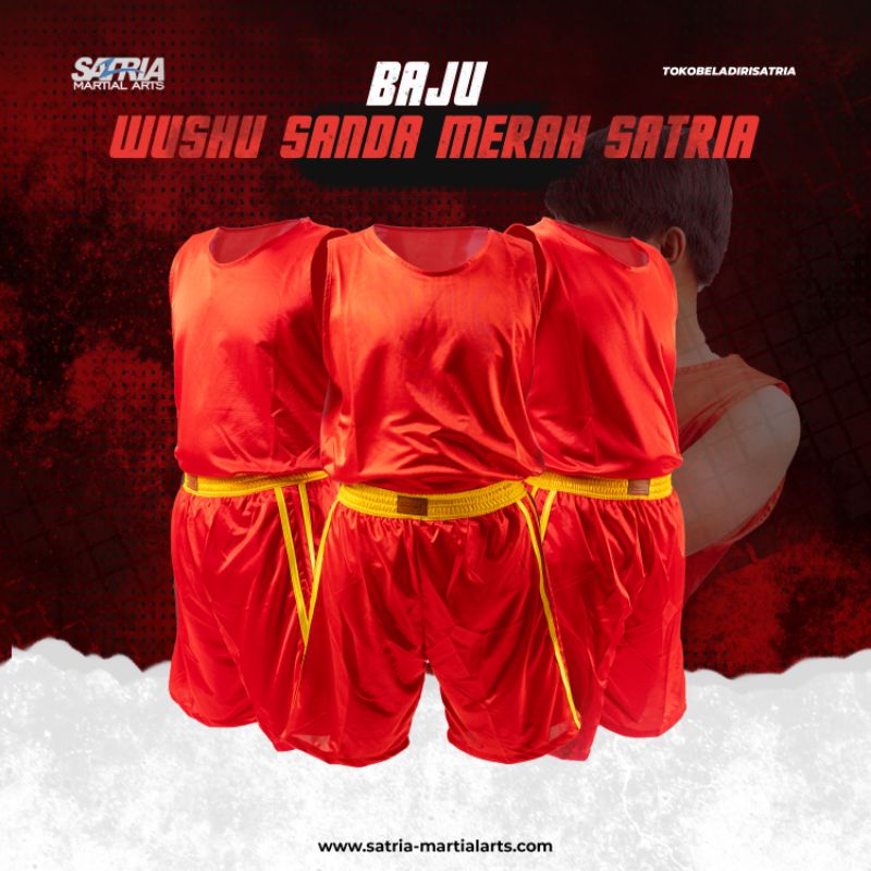 SERAGAM/BAJU WUSHU SANDA MERAH
