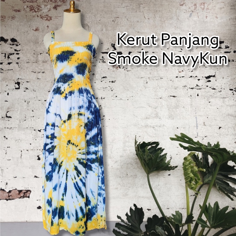 DRESS KERUT PANJANG WANITA RAYON