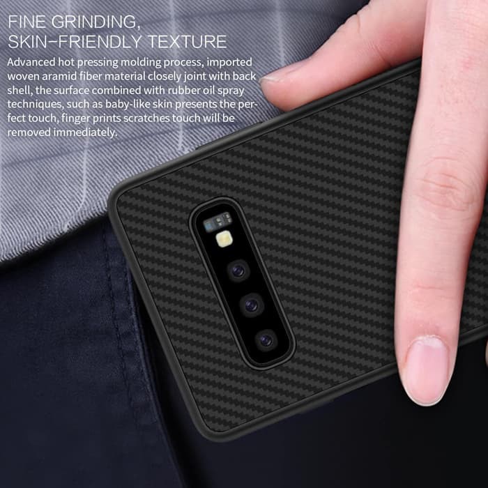 Hard Case SAMSUNG Galaxy S10 Nillkin Synthetic Fiber Carbon Casing Original