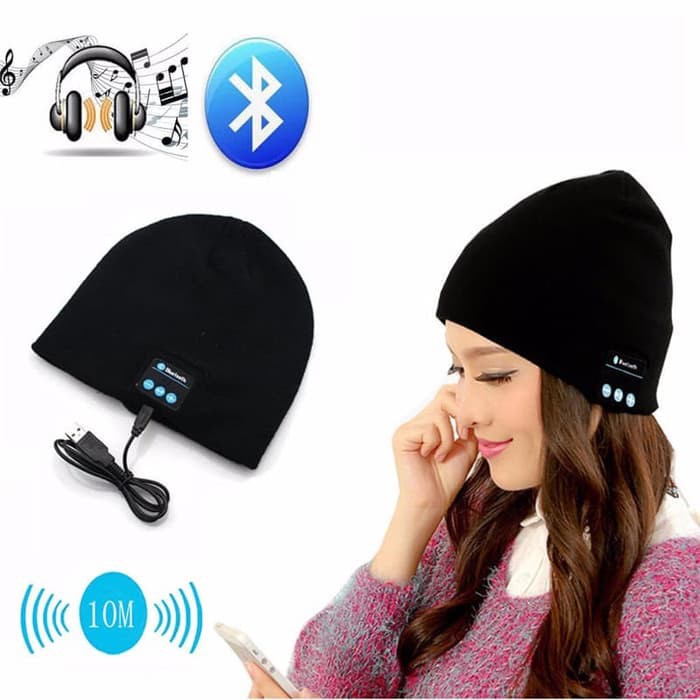 Topi Kupluk Bluetooth Music Calls