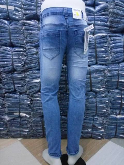 Celana panjang jeans stret cowok pria dewasa/slimfit/pensil