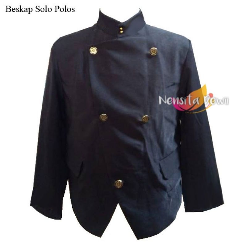 Beskap Solo Pres Halus / Bahu Tegak - Polos dan Bordir