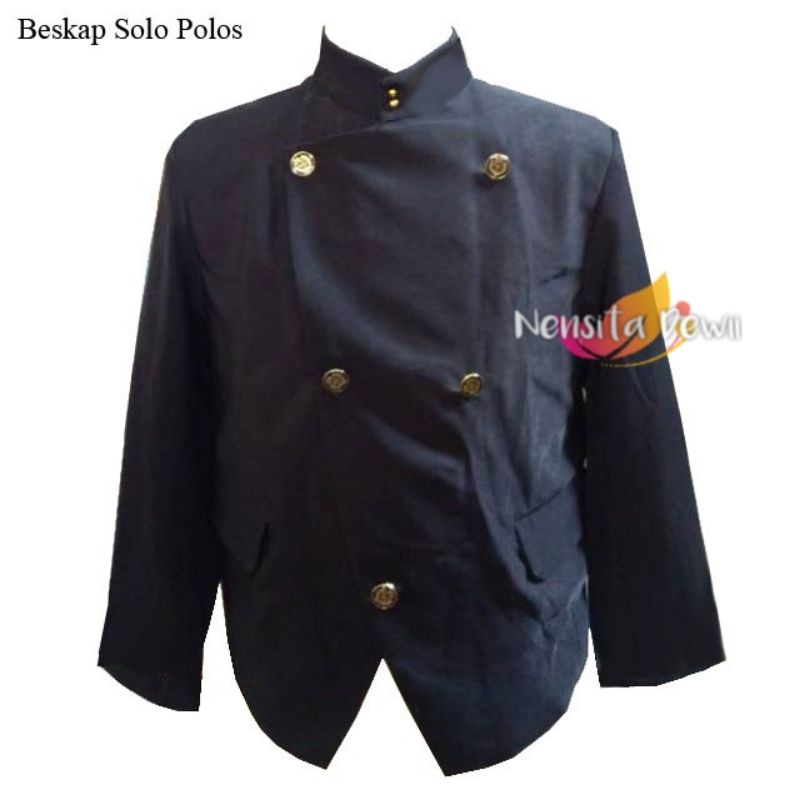 Beskap Jawa / Beskap Solo Pres (Bahu Tegak) - Polos dan Bordir