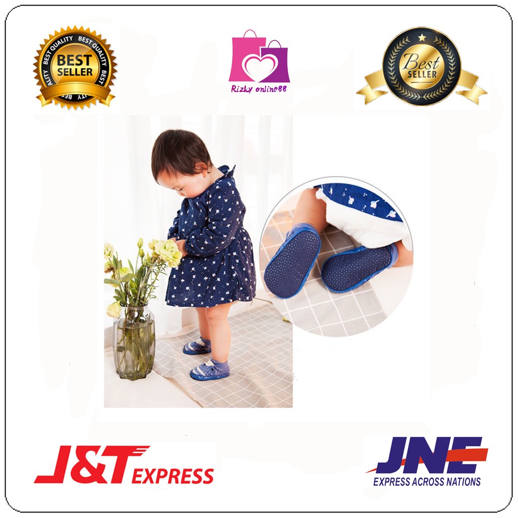 Rizkyonline88 sepatu anak bayi anti slip / baby socks shoes BB07