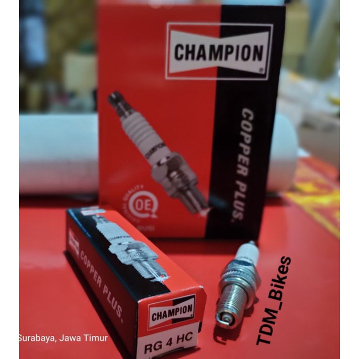 Busi Original merk Champion RG4HC/RG6YC per 10 pc/1 kotak