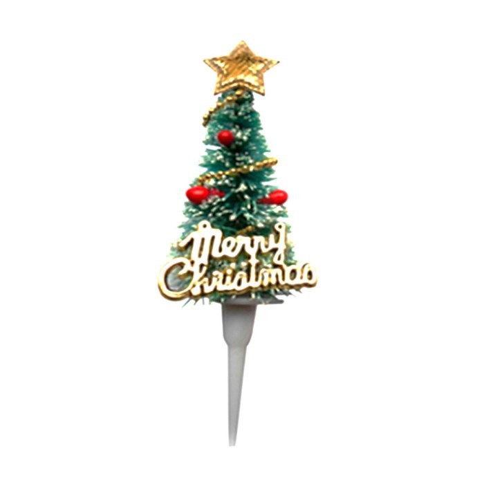 CTTR cake topper hiasan kue natal christmas pinus pearl dekorasi bakin - POHON JARUM