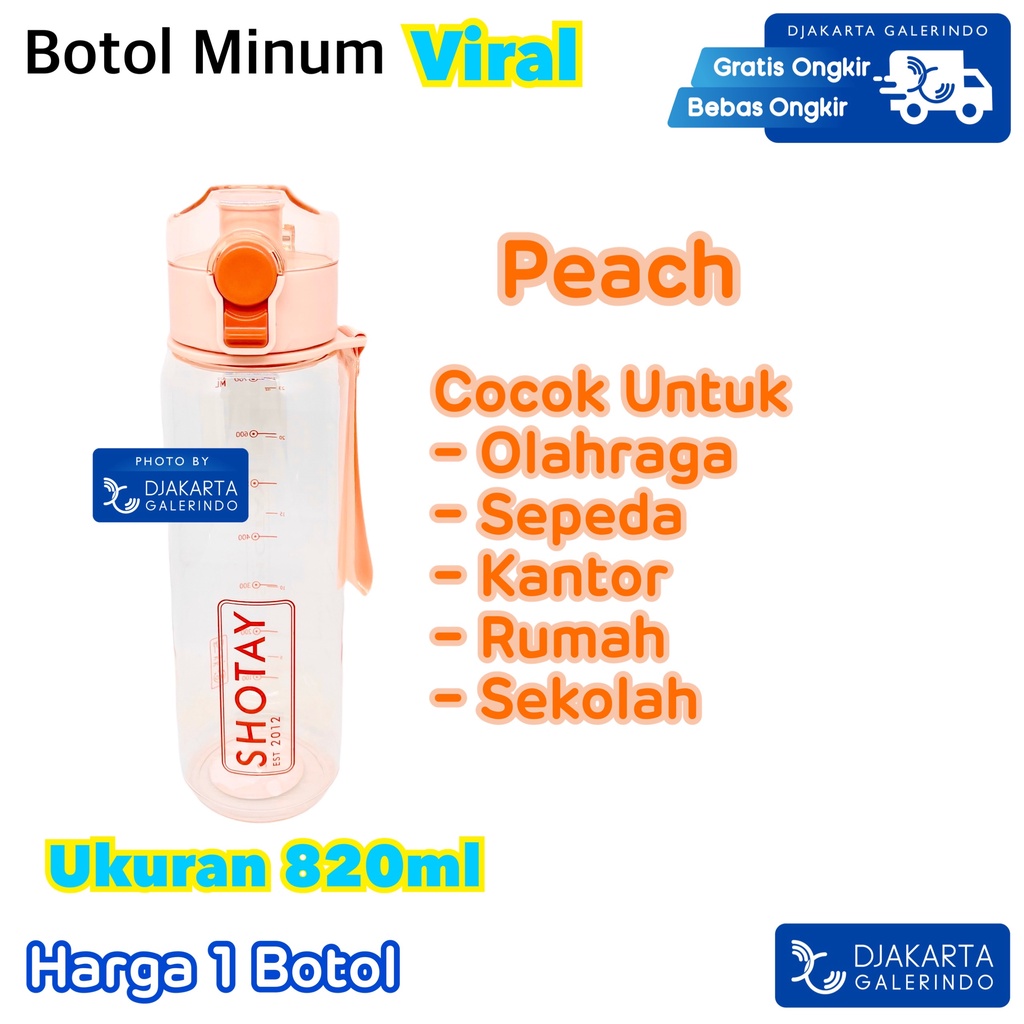 Botol Minum Viral Botol minum Gemoy Olahraga Botol Minum Sepeda 820ml