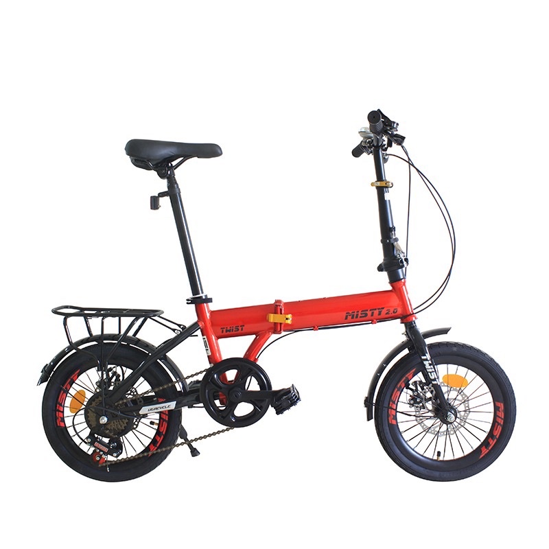 SEPEDA LIPAT VIVACYCLE TWIST MISTY 2.0 RED 16 INCH SHIMANO 7 SPEED VELG DOUBLE WALL