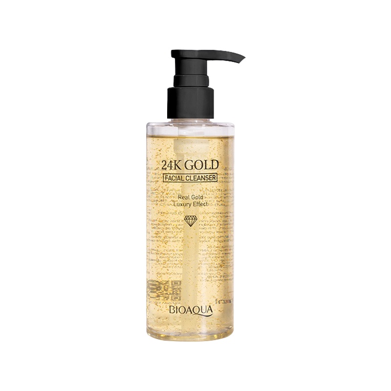 BPOM BIOAQUA 24K Gold Facial Cleanser Glowing Sabun Cuci Muka Wanita Facial Face Wash 200ml