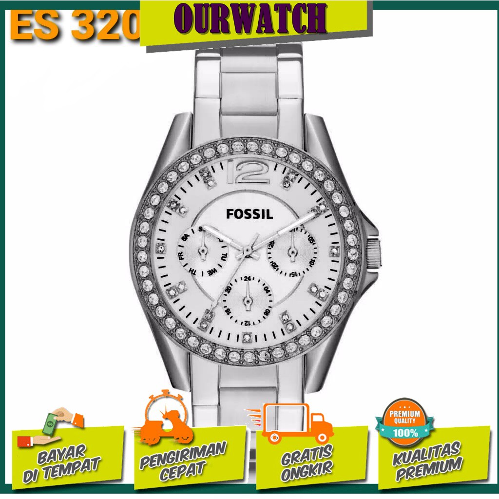 JAM TANGAN WANITA FOSSIL ES 3202 / ES3202 ORIGINAL