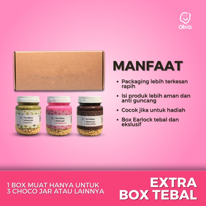 BOX EARLOCK Extra - Box Hadiah, Kardus Tambahan, Box Makanan, Kardus Packing, Box Brownies, Box Kue