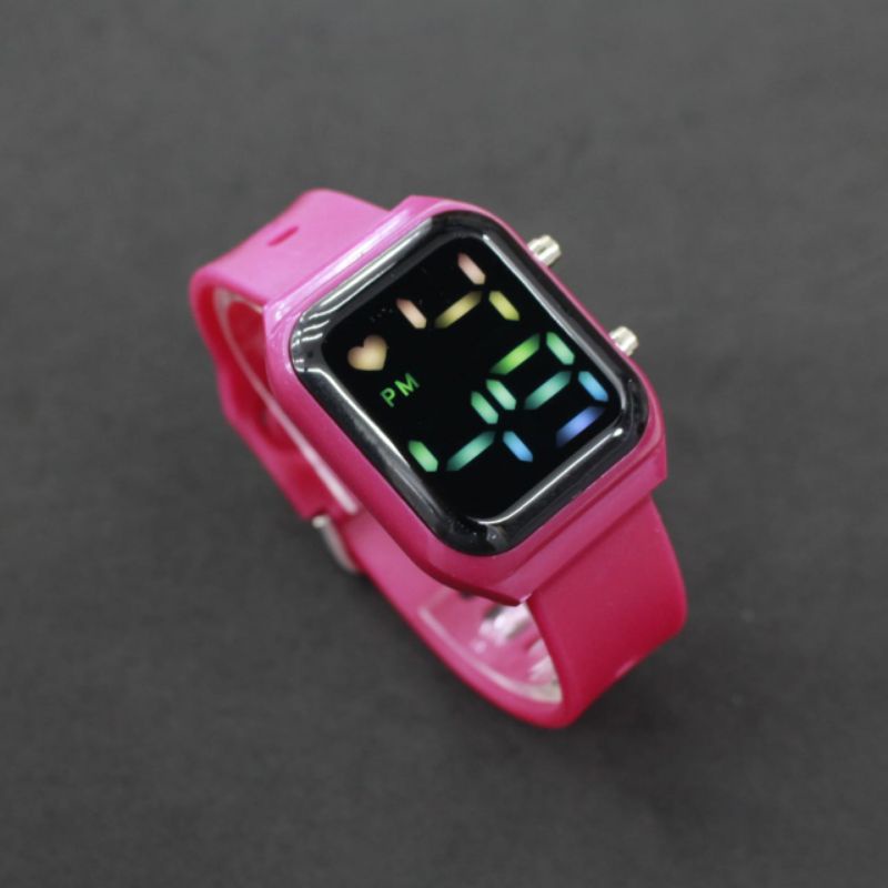 Jam Tangan Wanita LED Digital Watch A2 Colorfull Rainbow Light / jam tangan LED Digital wanita pria