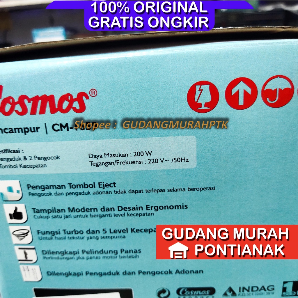 COSMOS MIXER CM1659 / CM 1659 / CM-1659 (HAND MIXER) GARANSI RESMI