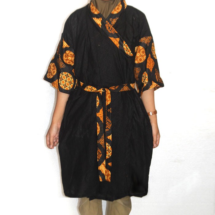 Kimono Embos Kombinasi Batik